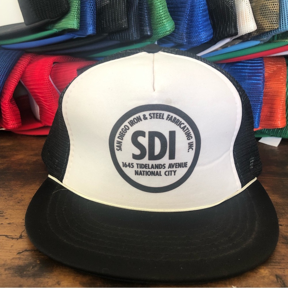 Vintage 80s Streetwear San Diego Iron & Steel Welding & Fabrication Trucker Hat